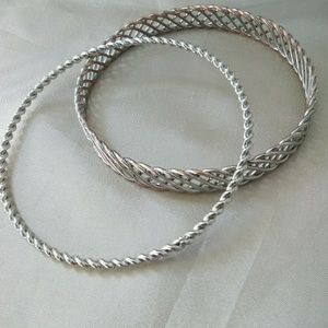Silver Stacking Bracelets